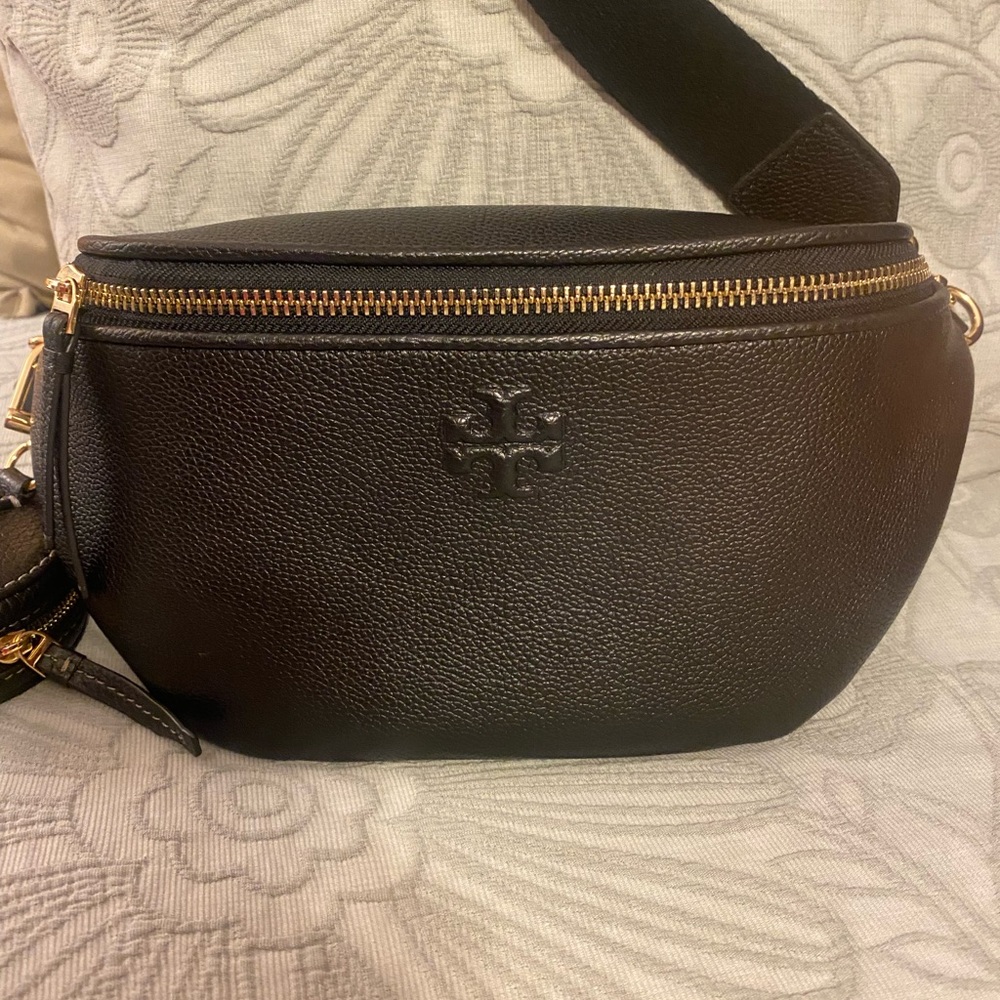 Tory Burch Black Leather Belt Bag